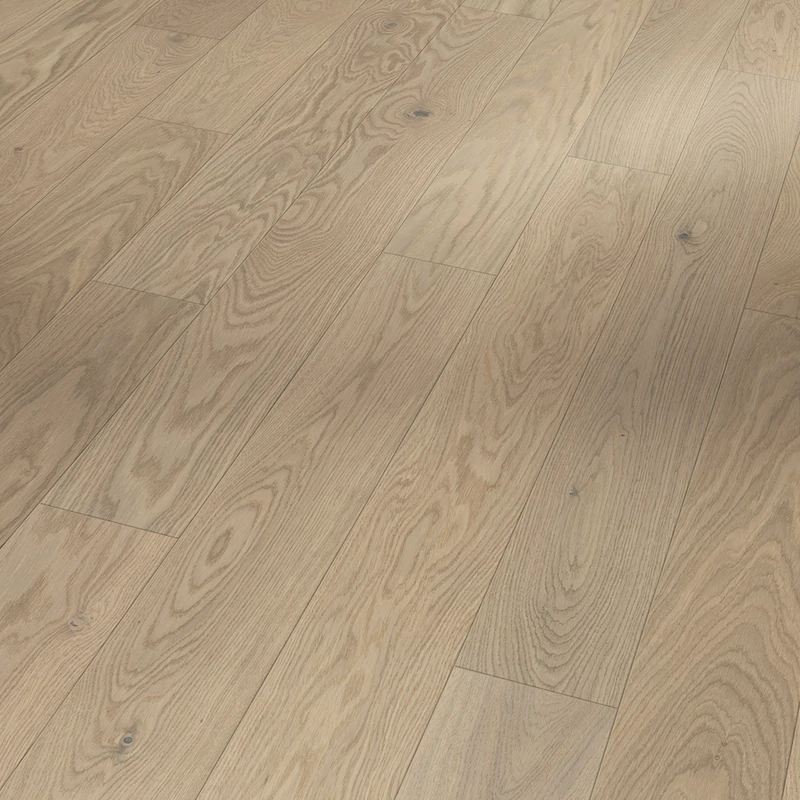 Készparketta - Townhouse Classic 3025 Oak Cortese white - Fehér matt lakk széles hajópadló